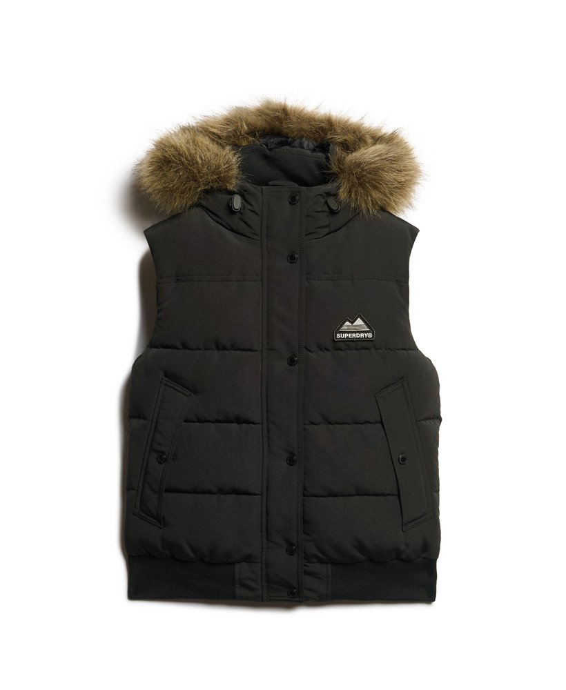 everest gilet van imitatiebont in zwart