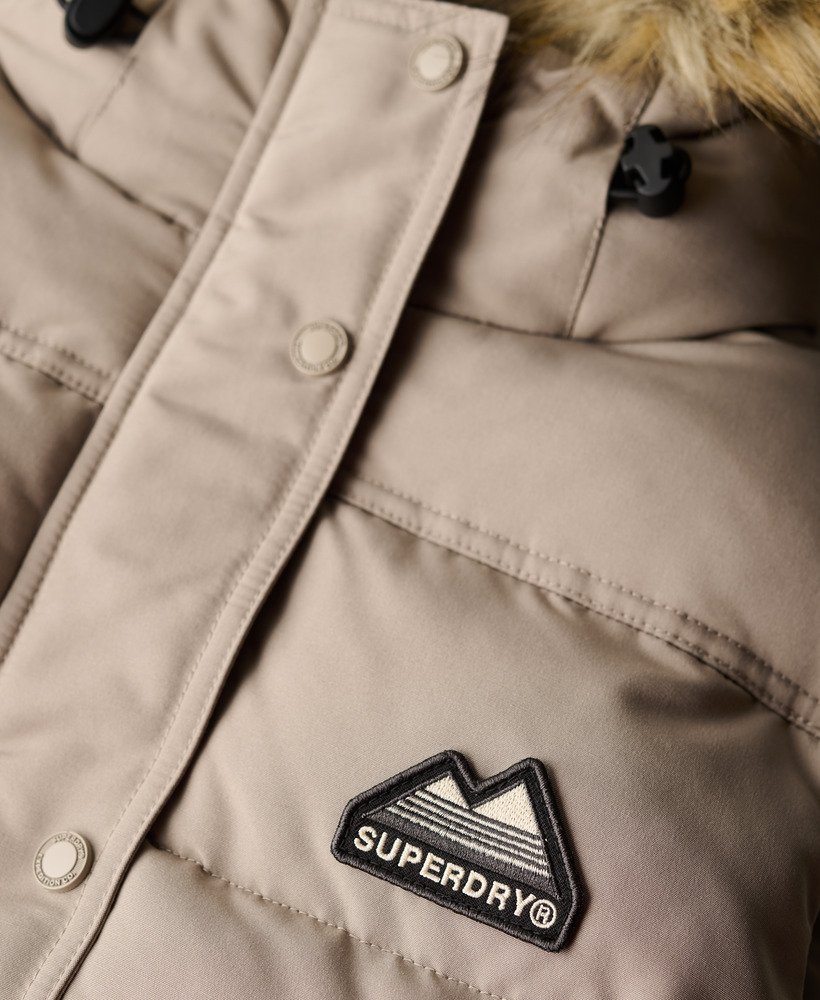 everest gilet van imitatiebont in diepbeige slub