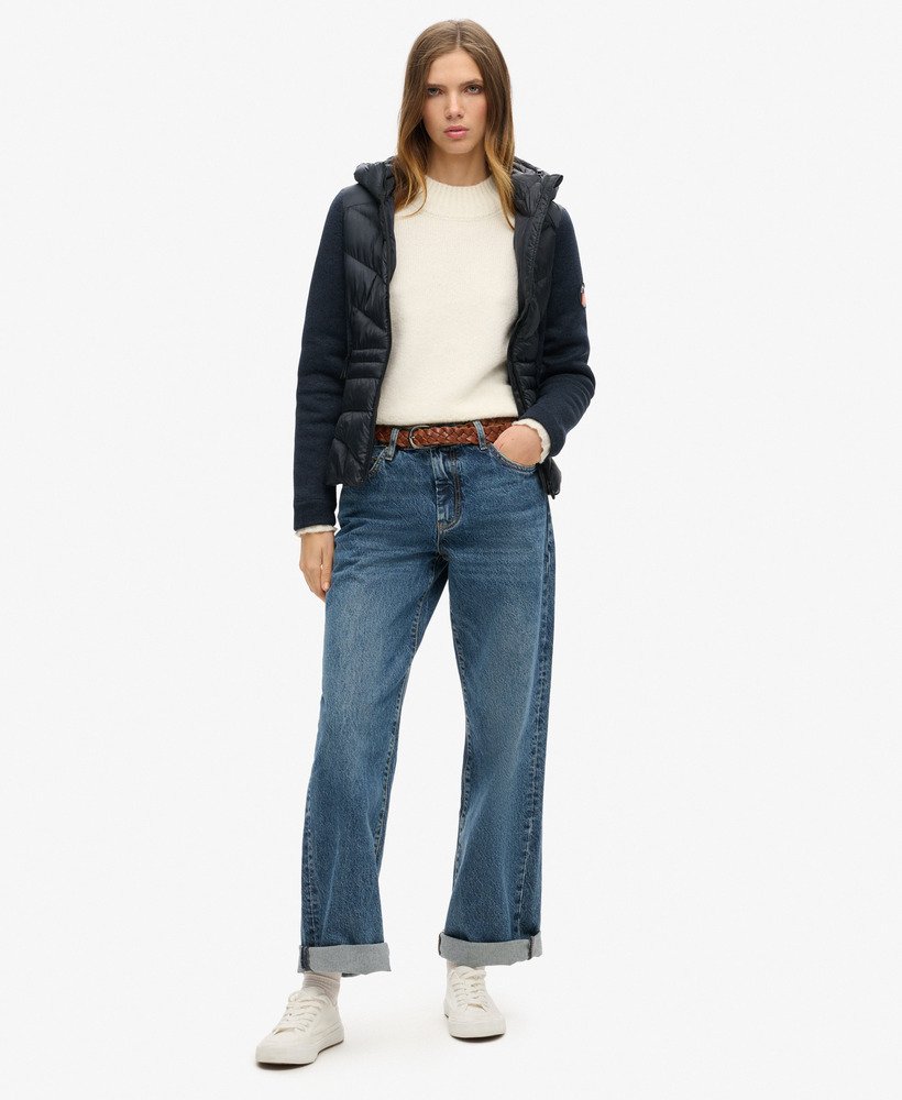 capuchonjas van storm knit hybrid in eclipse navy