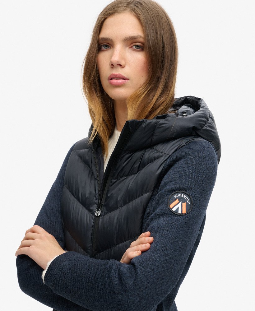 capuchonjas van storm knit hybrid in eclipse navy