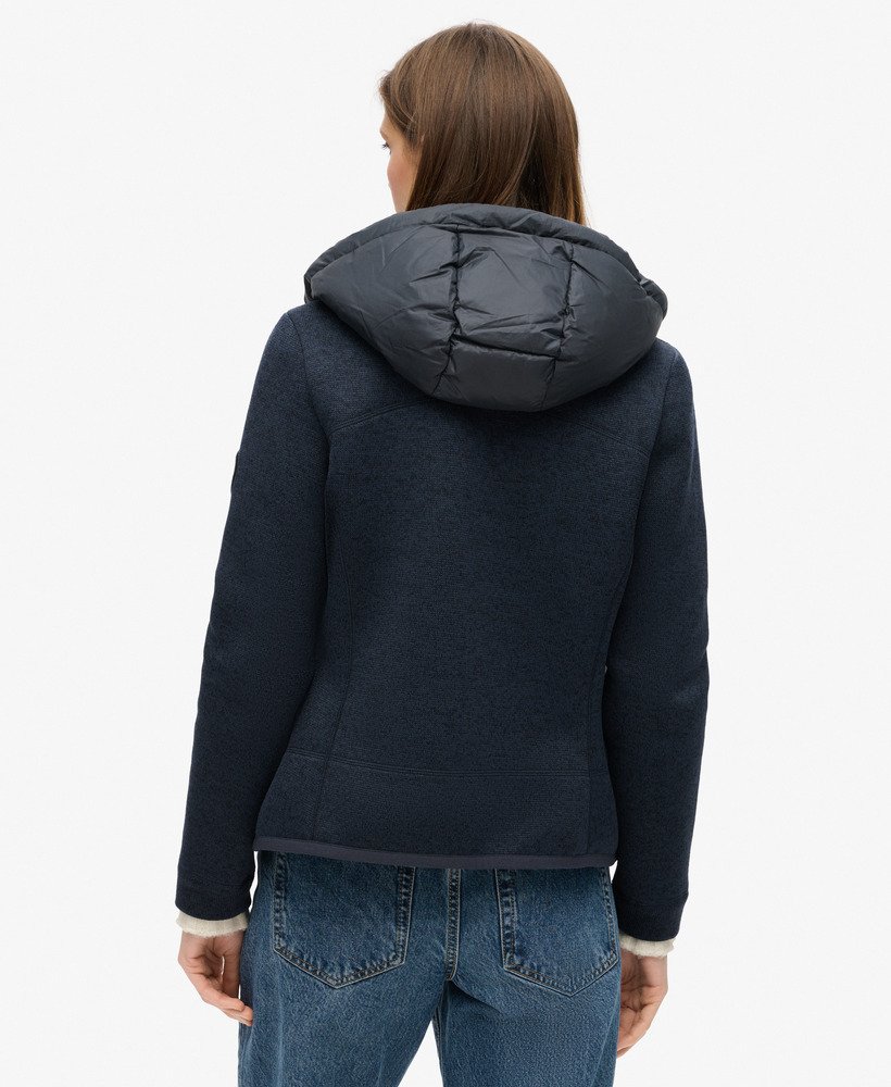 capuchonjas van storm knit hybrid in eclipse navy