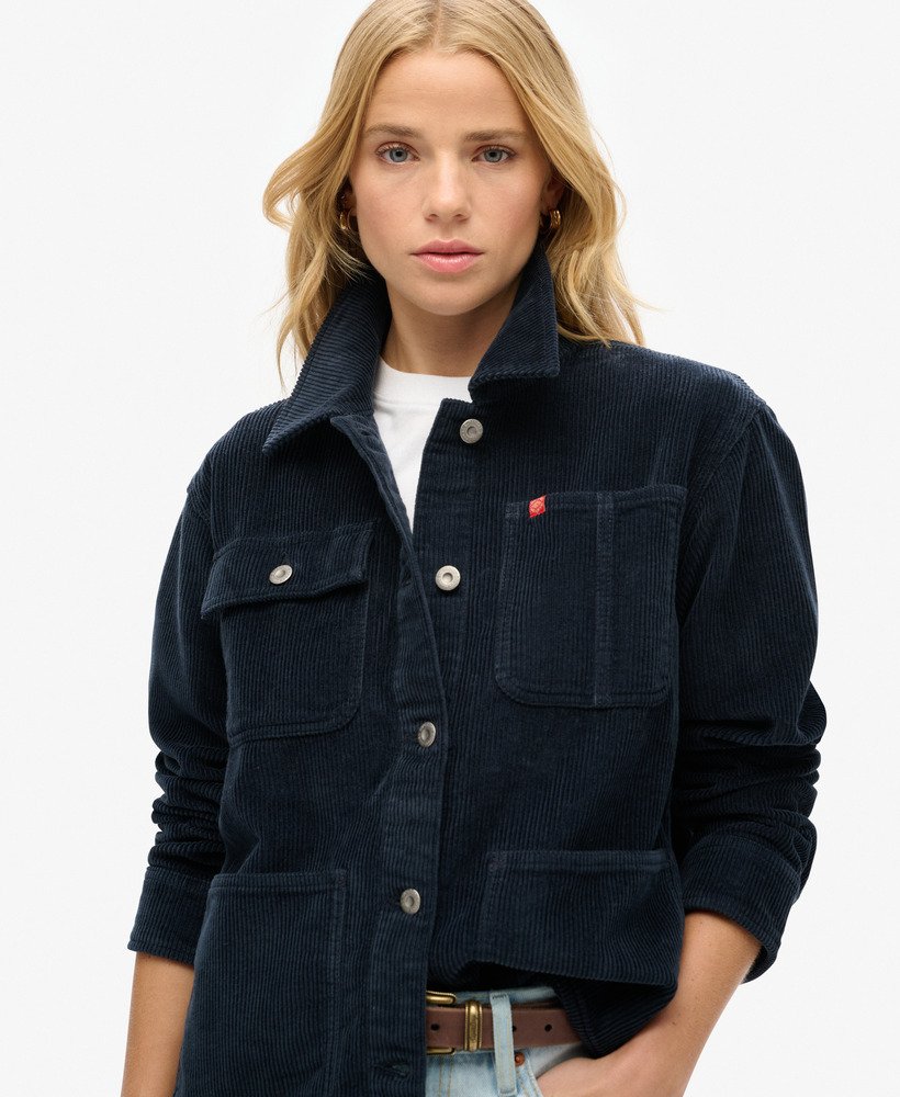 corduroy werkjas in eclipse navy
