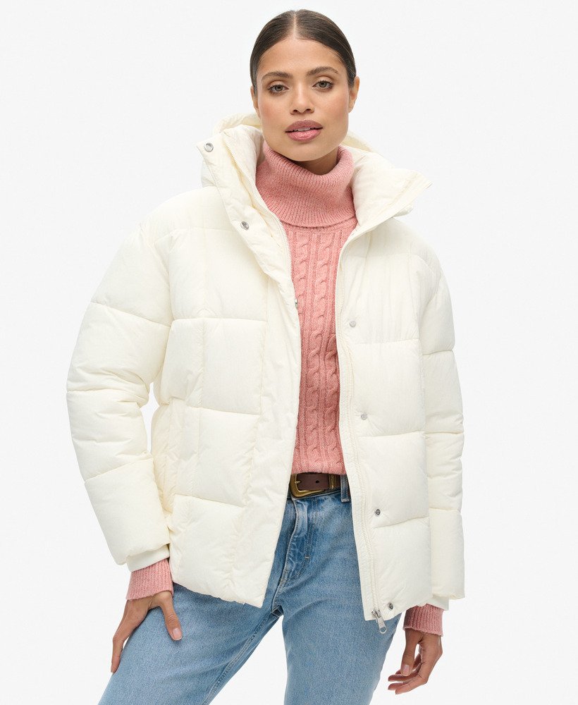 montpellier gewatteerde jas in star white