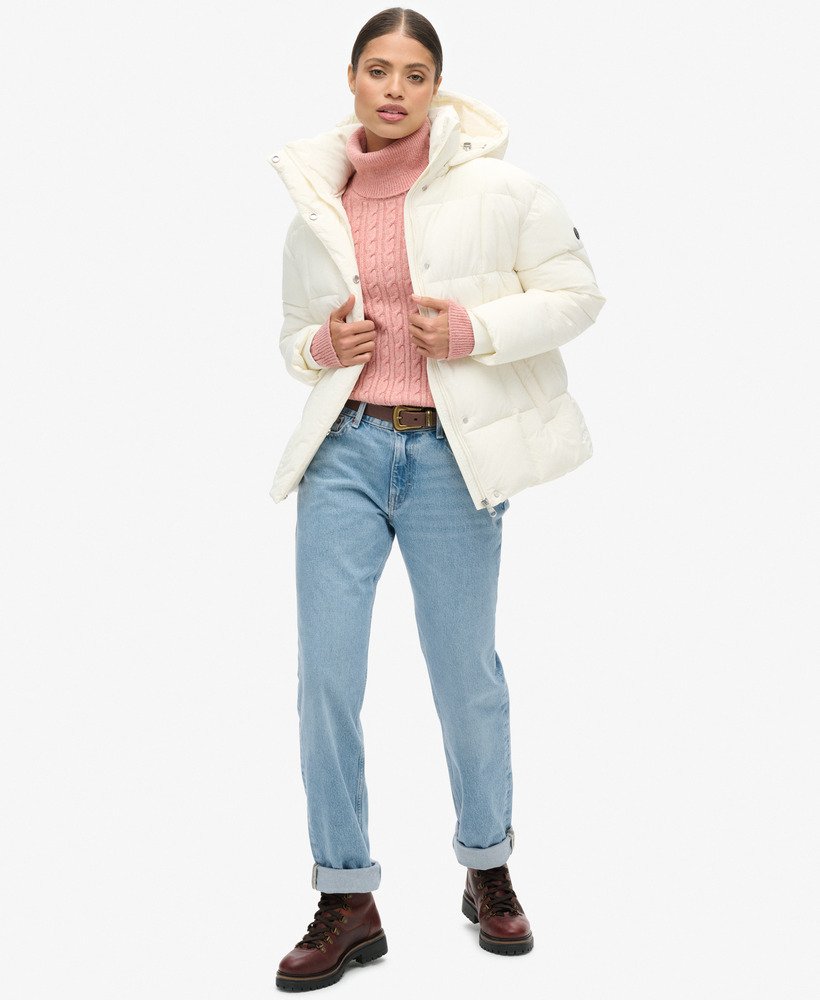 montpellier gewatteerde jas in star white