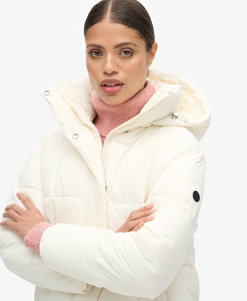 montpellier gewatteerde jas in star white