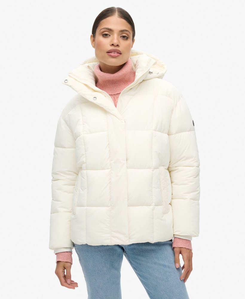 montpellier gewatteerde jas in star white