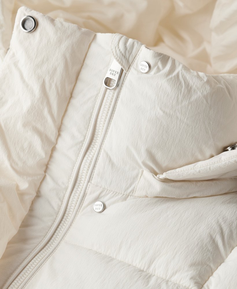 montpellier gewatteerde jas in star white