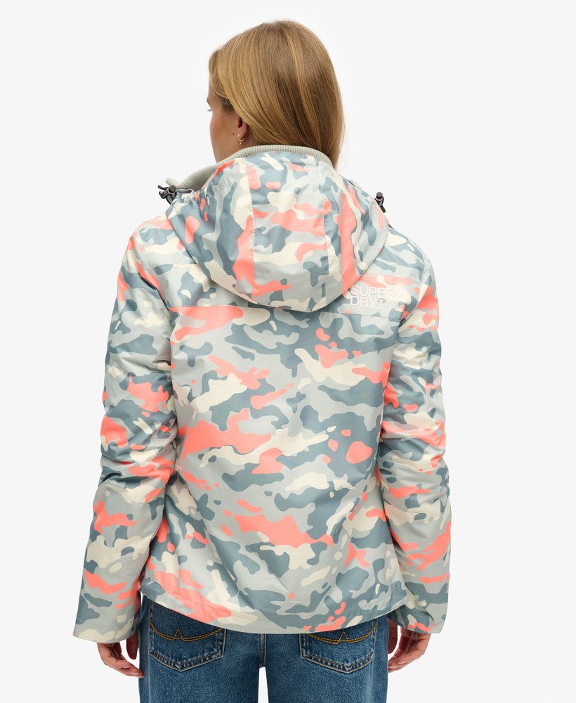 windjack met capuchon in puritan grey camo-uitvoering