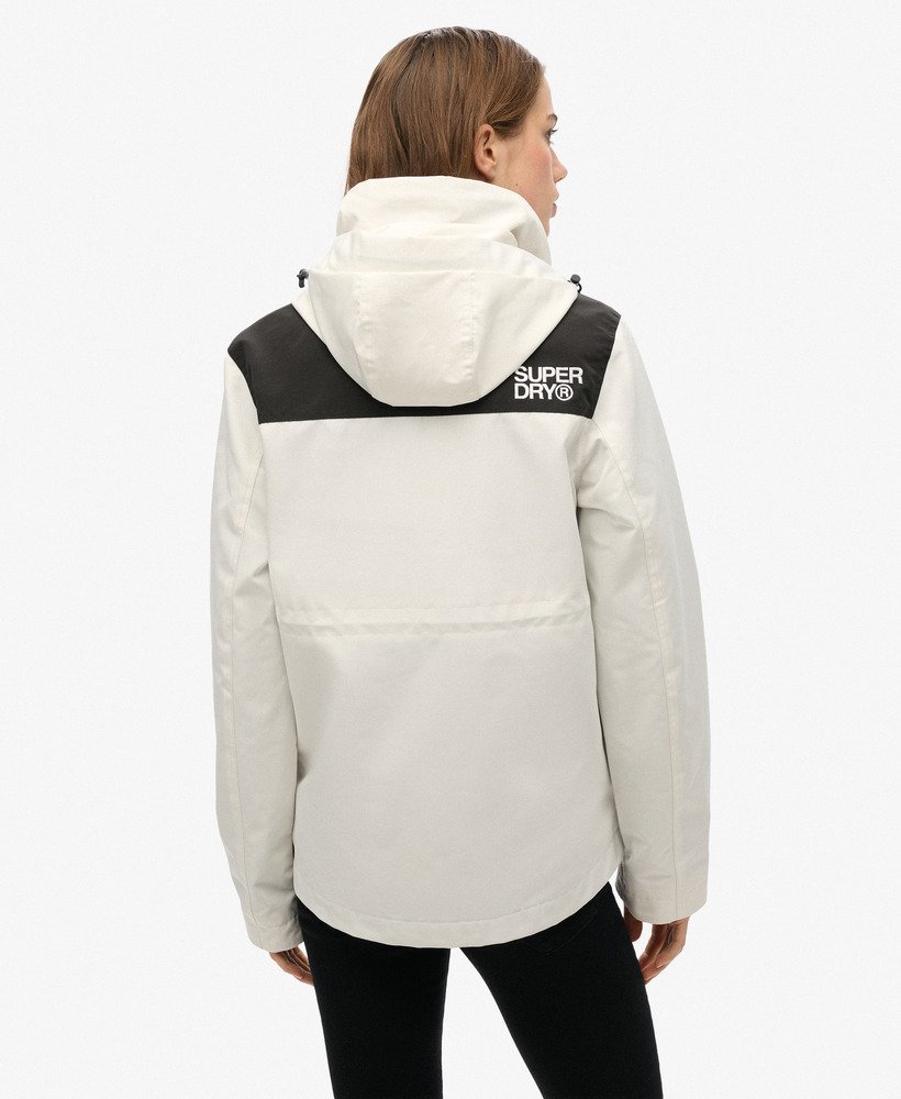 colour block ultimate windbreaker jacket in gebroken witzwart