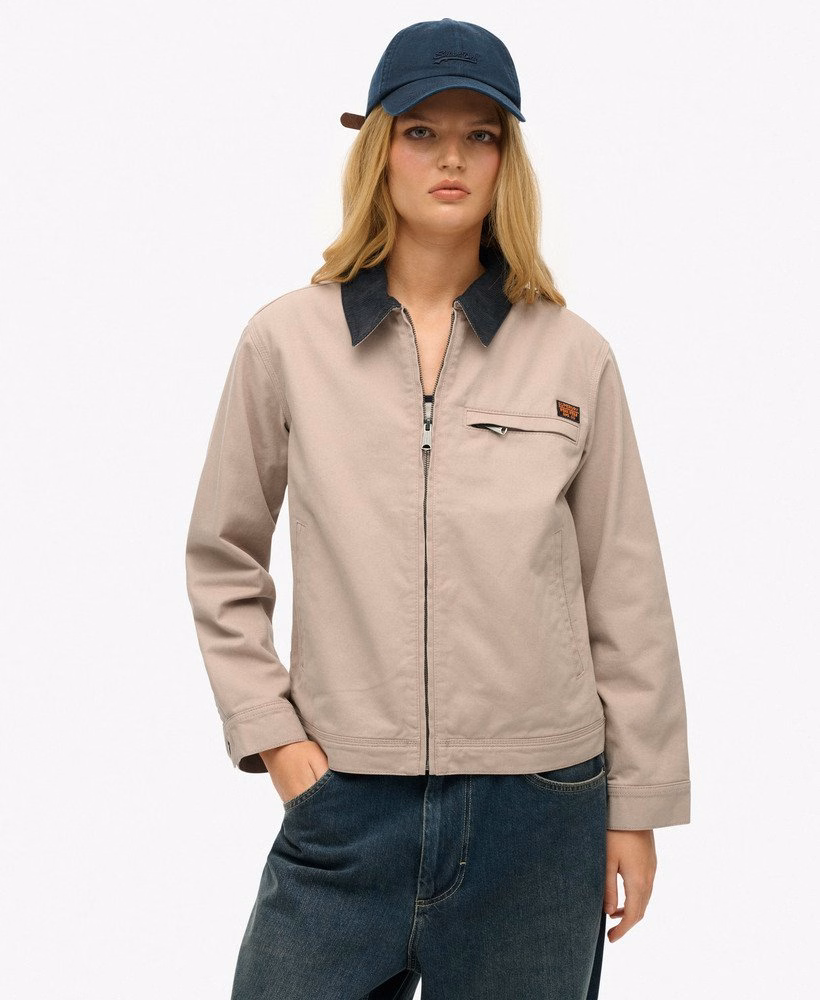 Barnjack met corduroy kraag