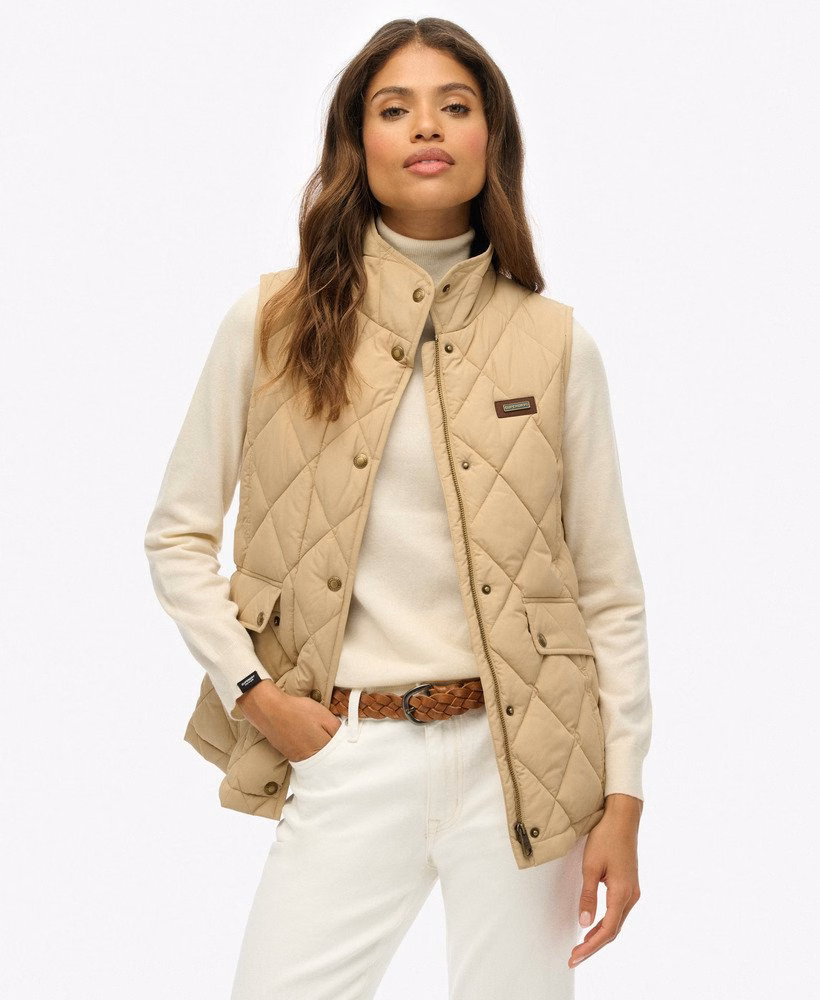 Gilet met voering en corduroy afwerking