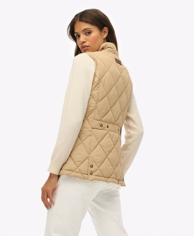 Gilet met voering en corduroy afwerking
