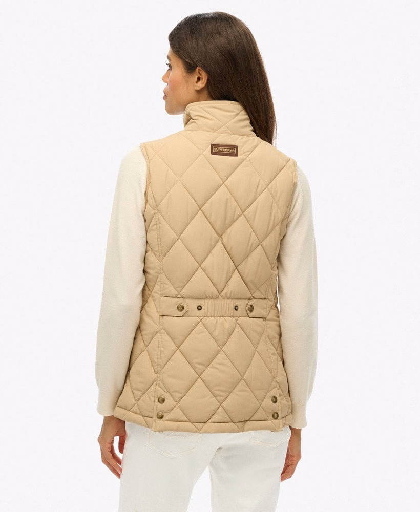 Gilet met voering en corduroy afwerking