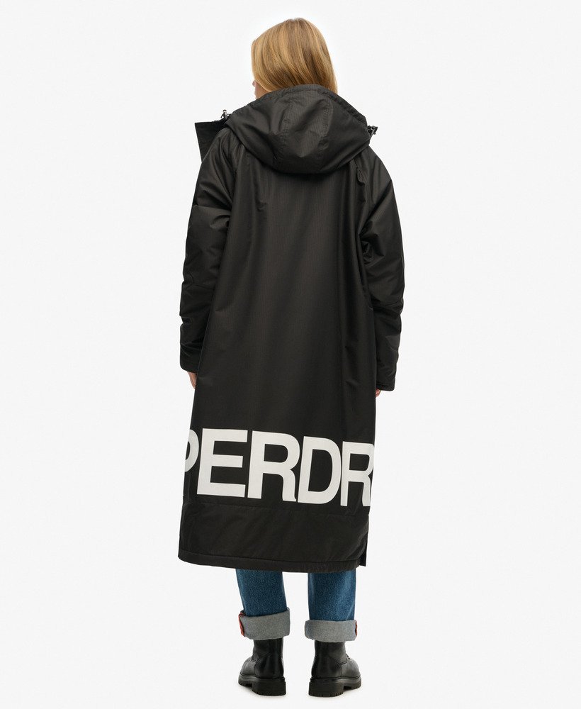 superdry badjas in zwartwit