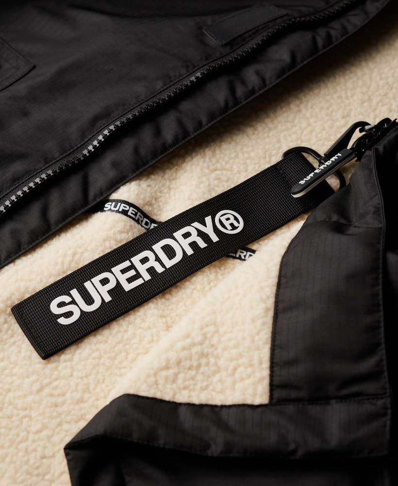 superdry badjas in zwartwit
