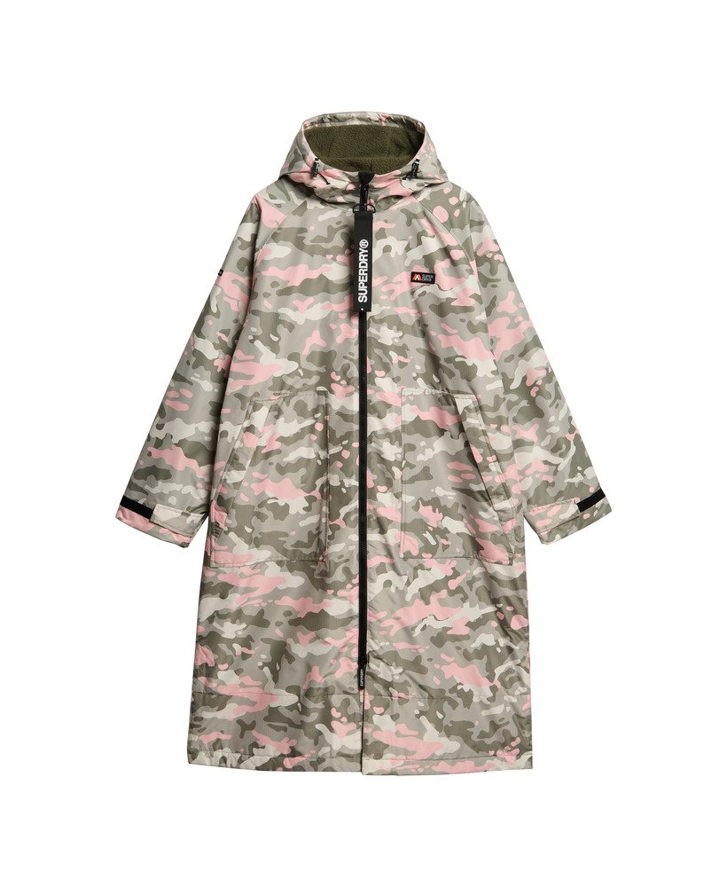 superdry badjas in roze camouflage