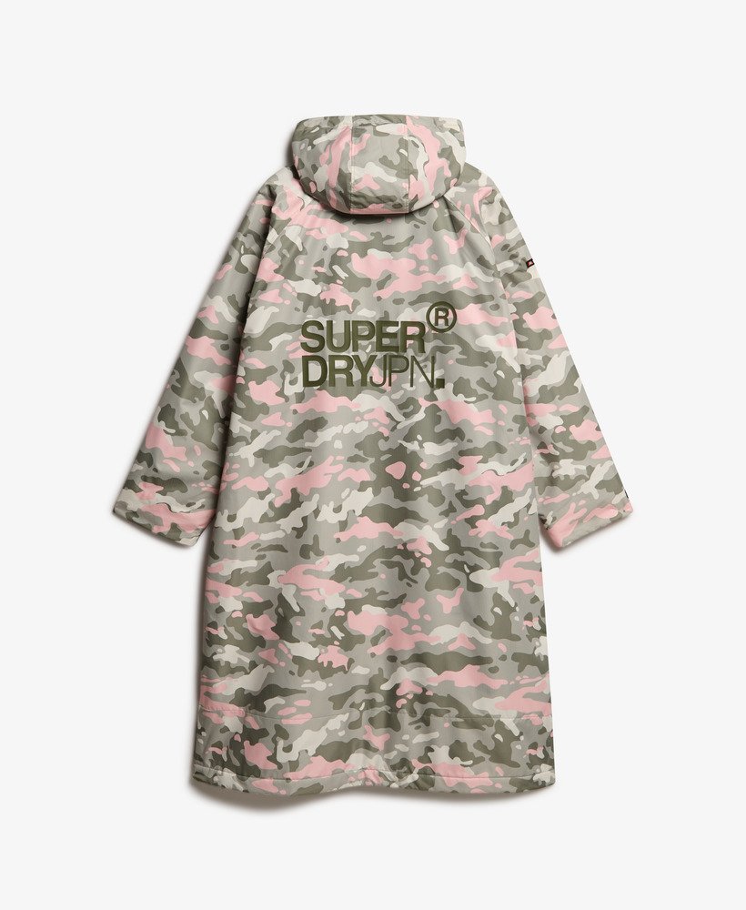 superdry badjas in roze camouflage