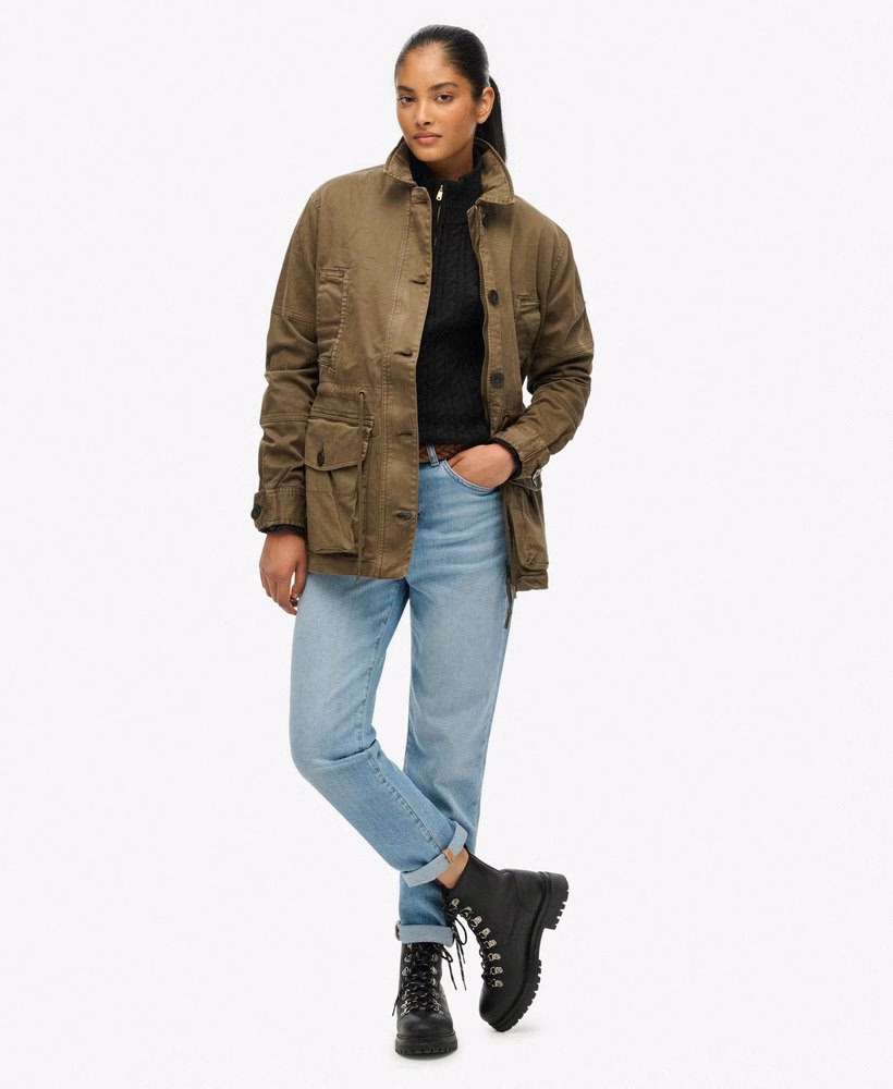 Jas met verlaagde taille