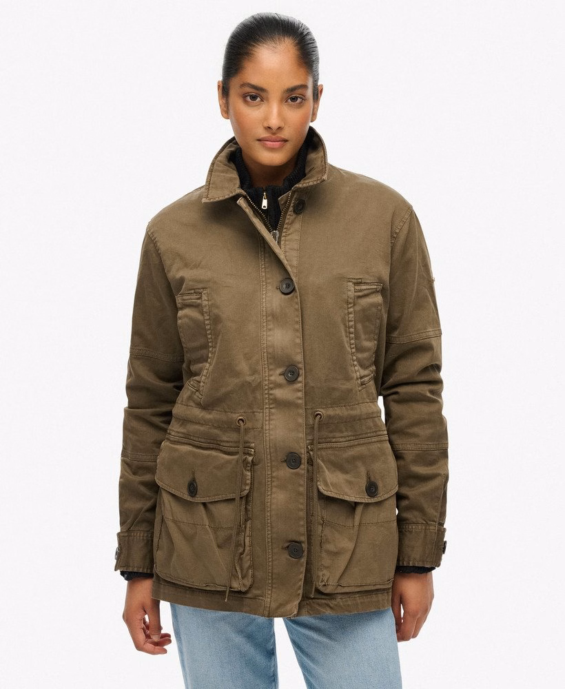Jas met verlaagde taille