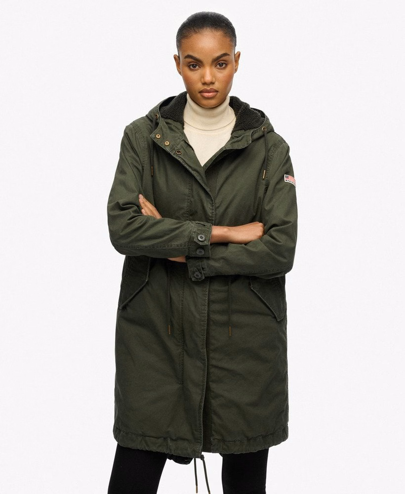 Militaire Borg Fishtail Parka-jas