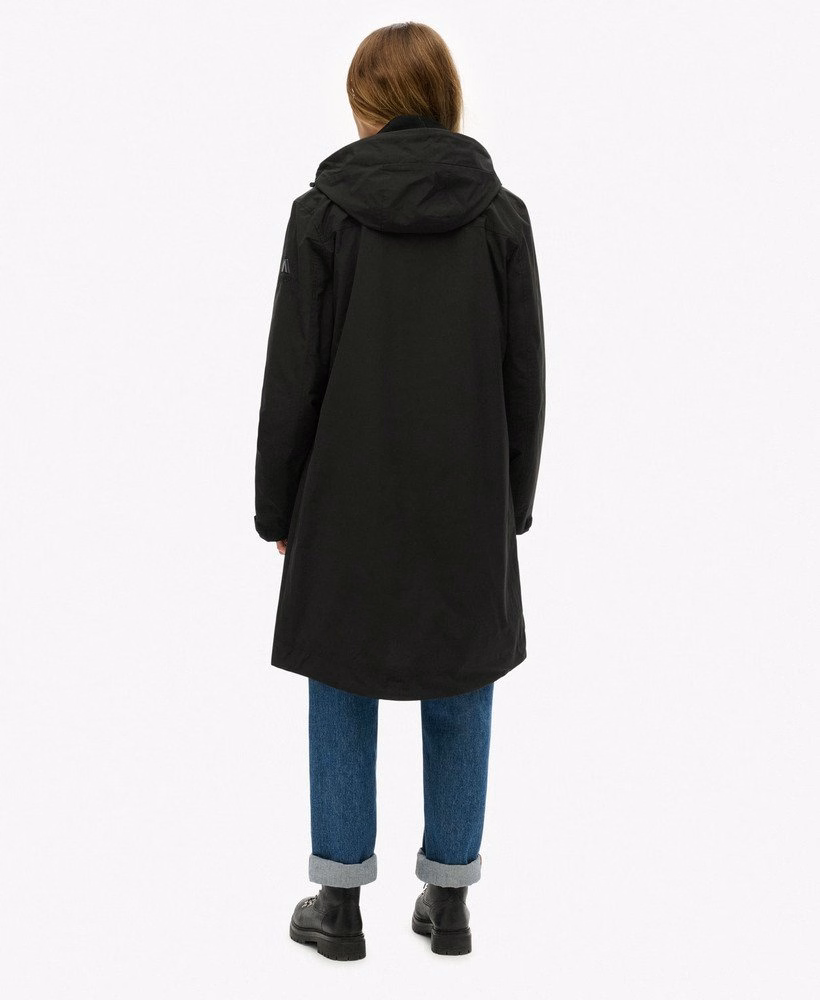 Lange Shell Parka met capuchon