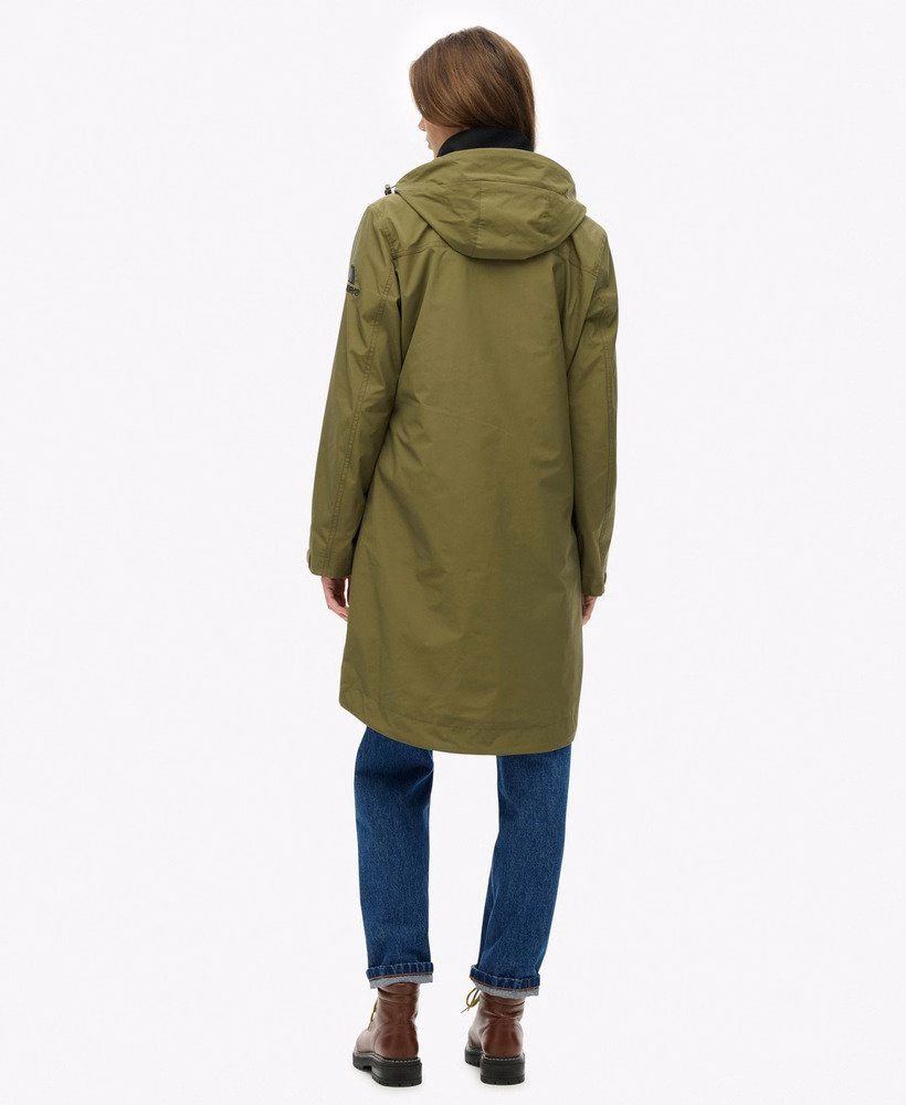 Lange Shell Parka met capuchon