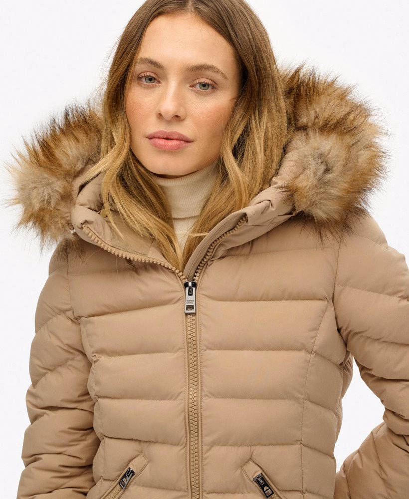 Fuji Faux Fur Hooded Longline