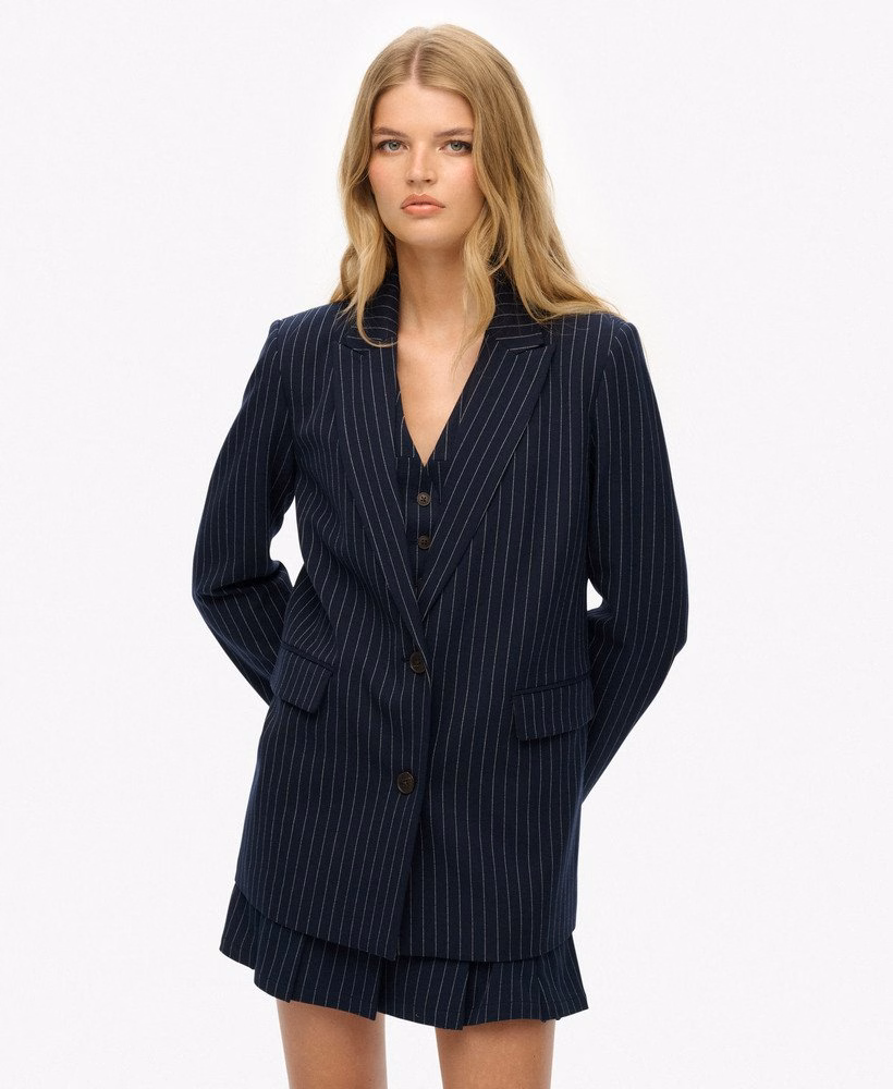 Gestreept boyfriend blazer