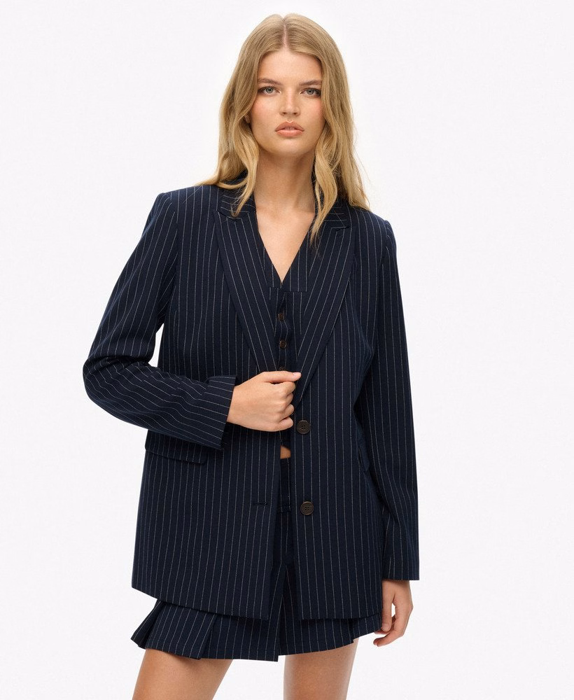 Gestreept boyfriend blazer