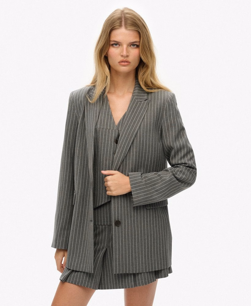 Gestreept boyfriend blazer