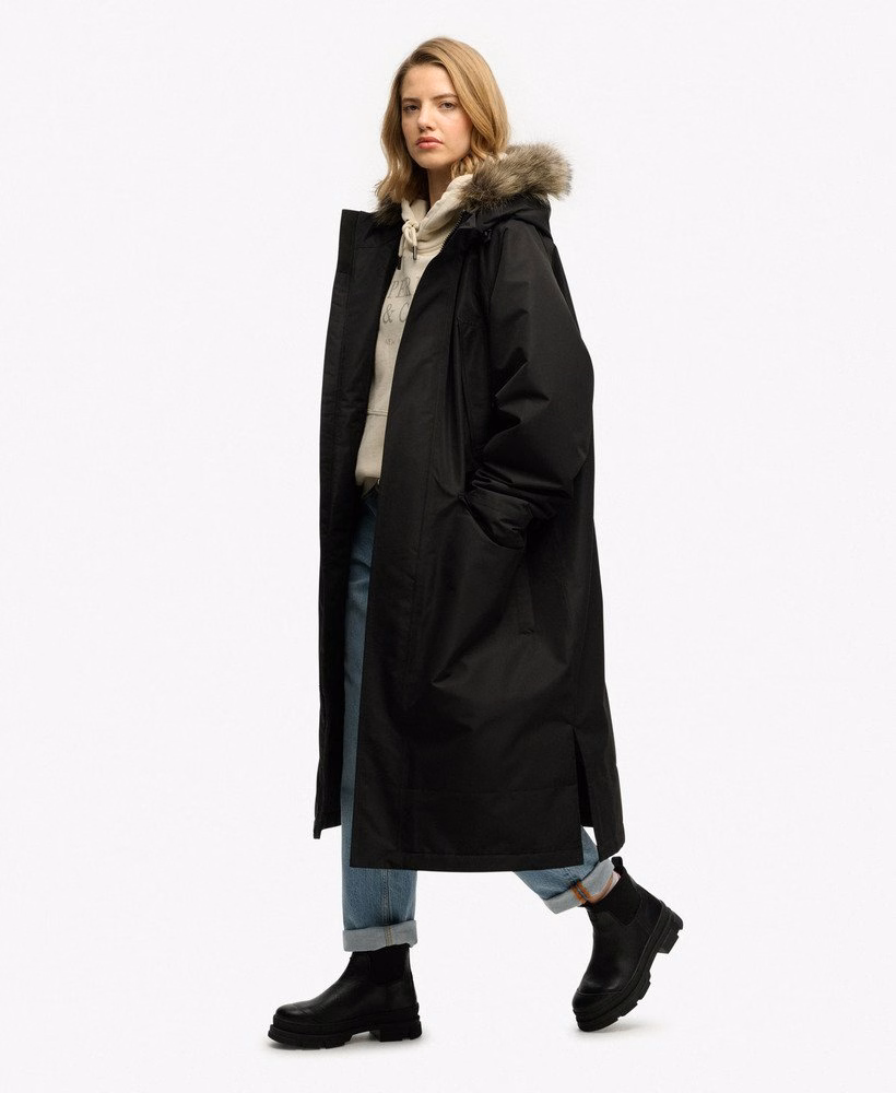 Waterdichte badjas van imitatiebont, model Everest Superdry
