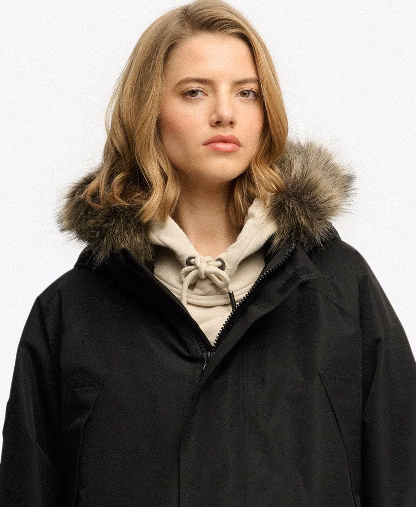 Waterdichte badjas van imitatiebont, model Everest Superdry