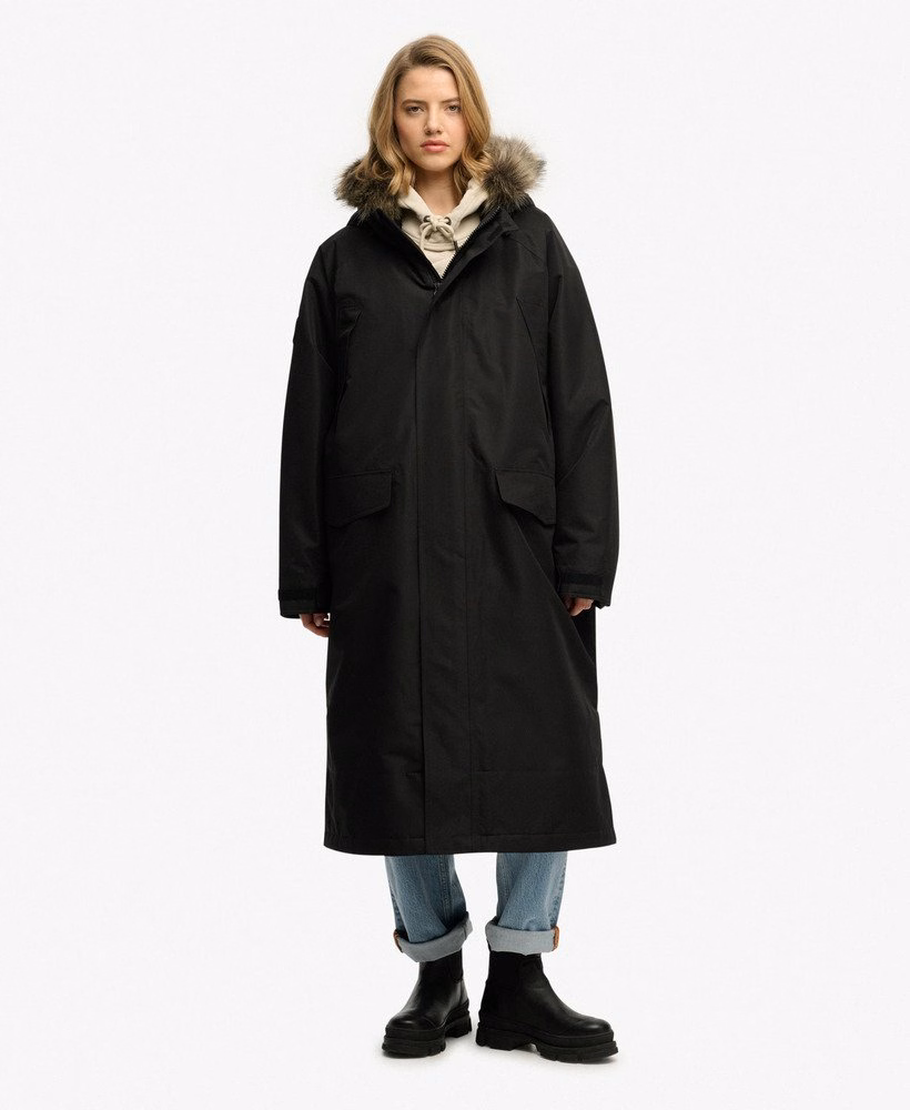Waterdichte badjas van imitatiebont, model Everest Superdry