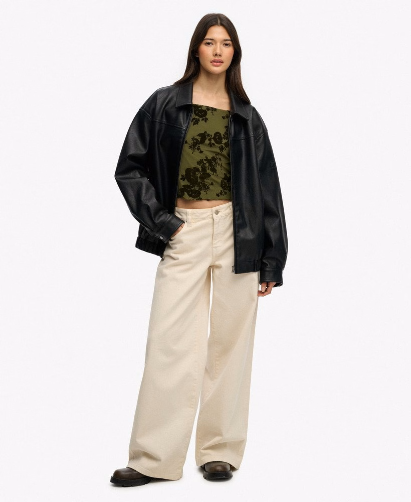 Oversized bomberjack met kraag