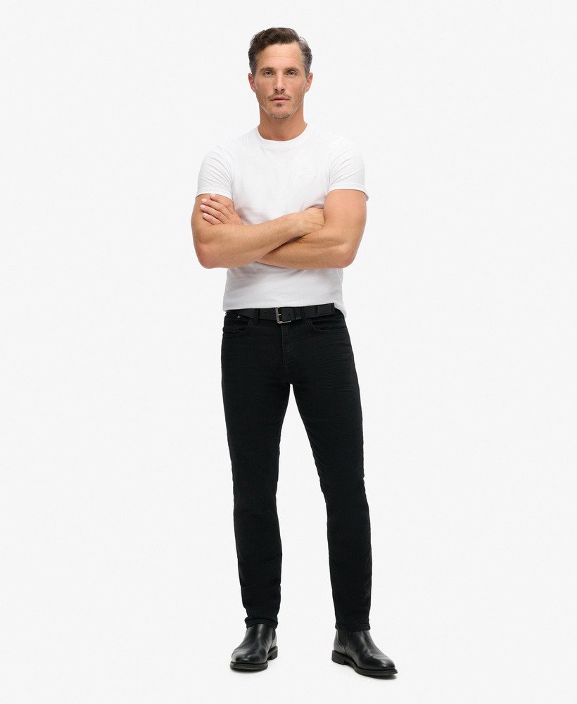 vintage slim straight jeans in venom gewassen zwart