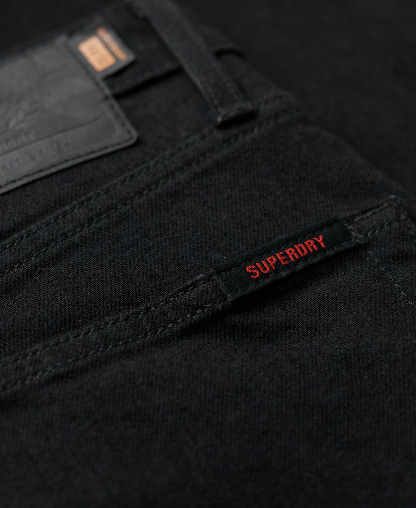 vintage slim straight jeans in venom gewassen zwart