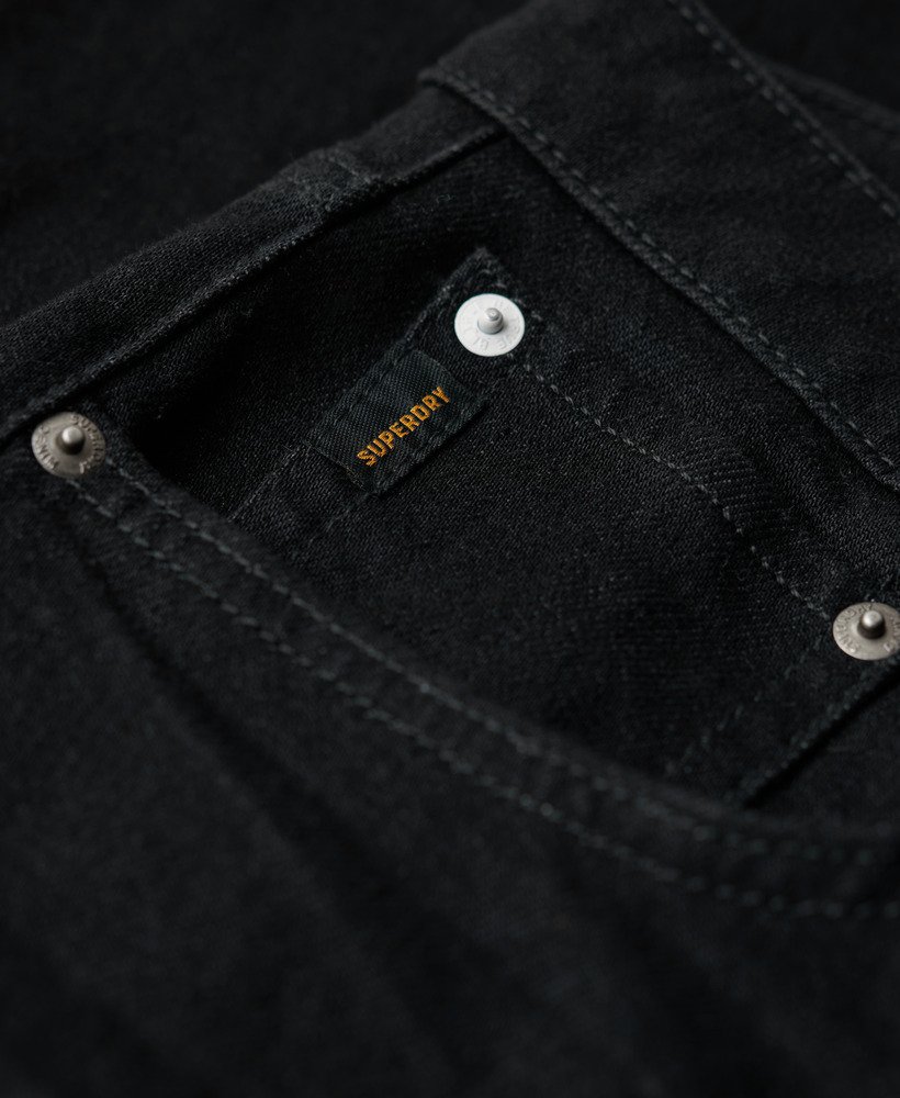 vintage slim straight jeans in venom gewassen zwart
