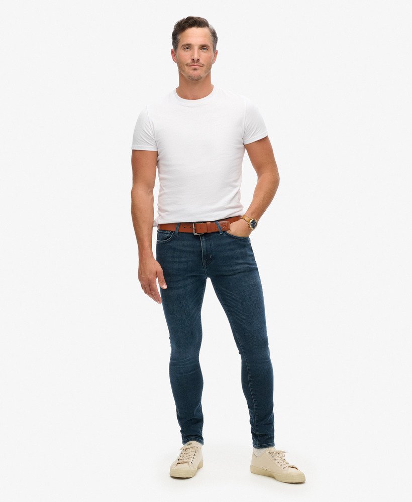 vintage skinny jeans in vanderbilt-inkt gedragen