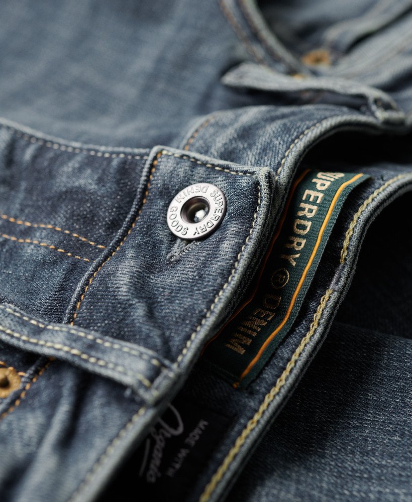 vintage slim fit jeans in mercer mid blue