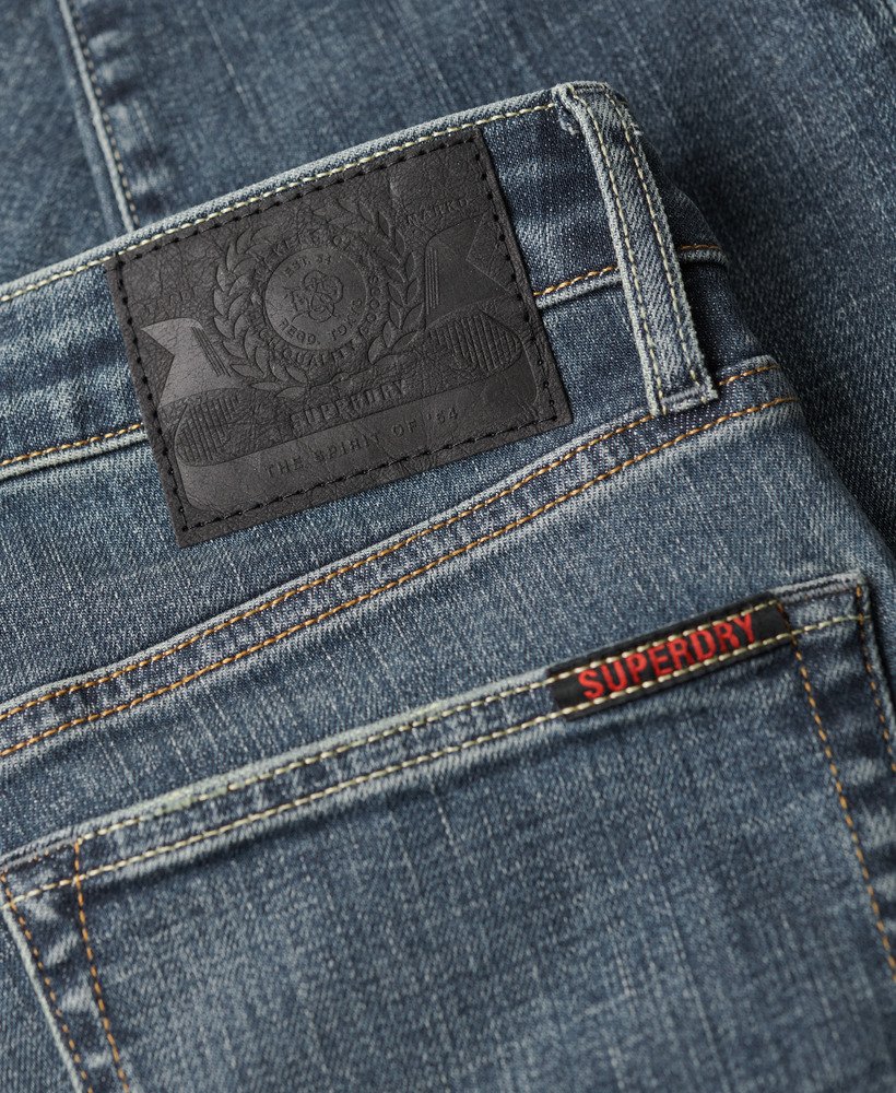 vintage slim fit jeans in mercer mid blue
