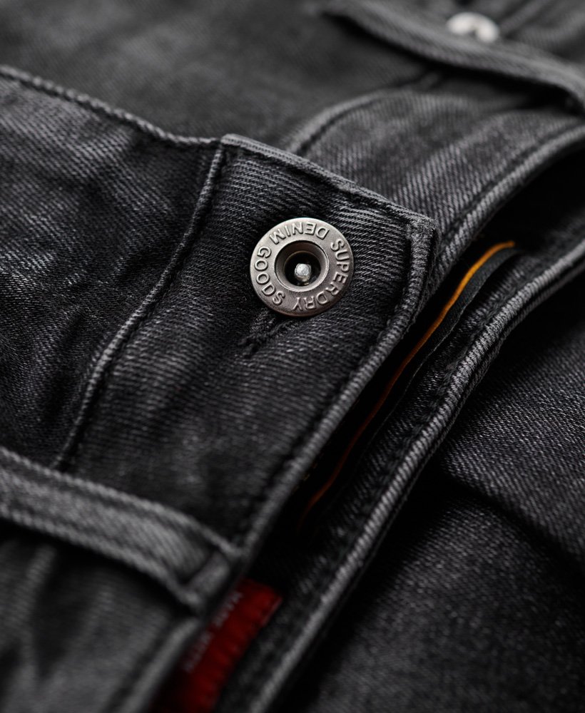 vintage skinny jeans in newark gewassen zwart