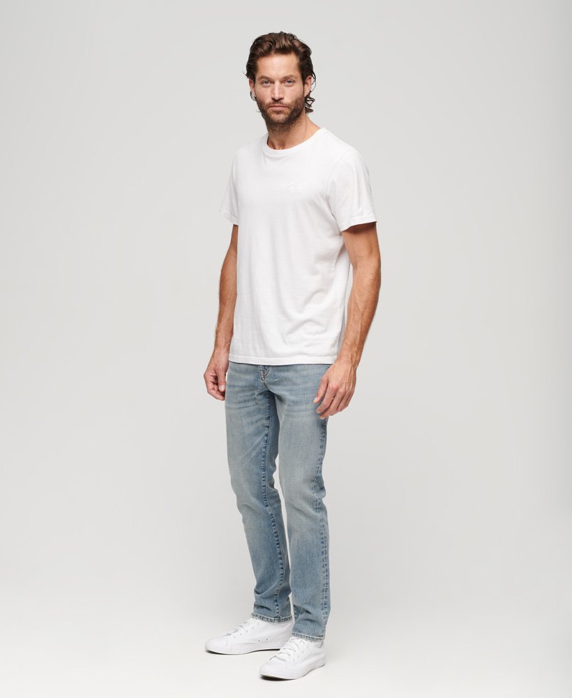 vintage slim fit jeans in fulton lichtblauw