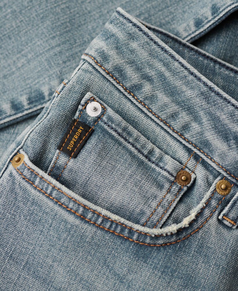 vintage slim fit jeans in fulton lichtblauw