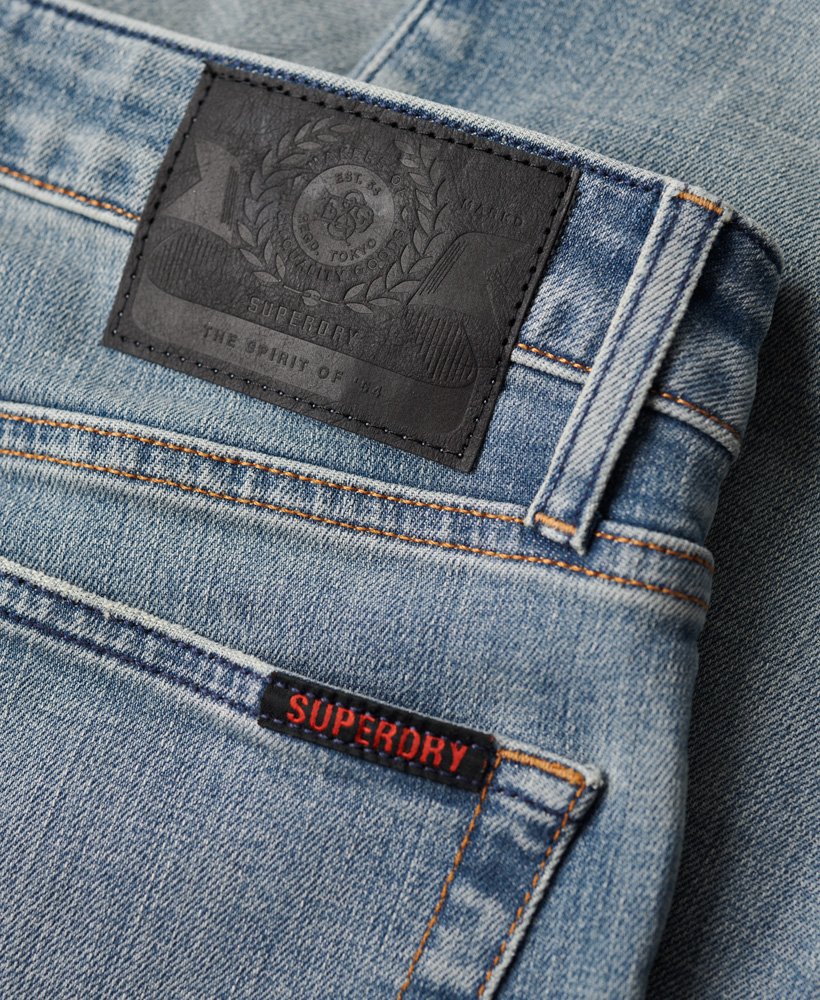 vintage slim fit jeans in fulton lichtblauw