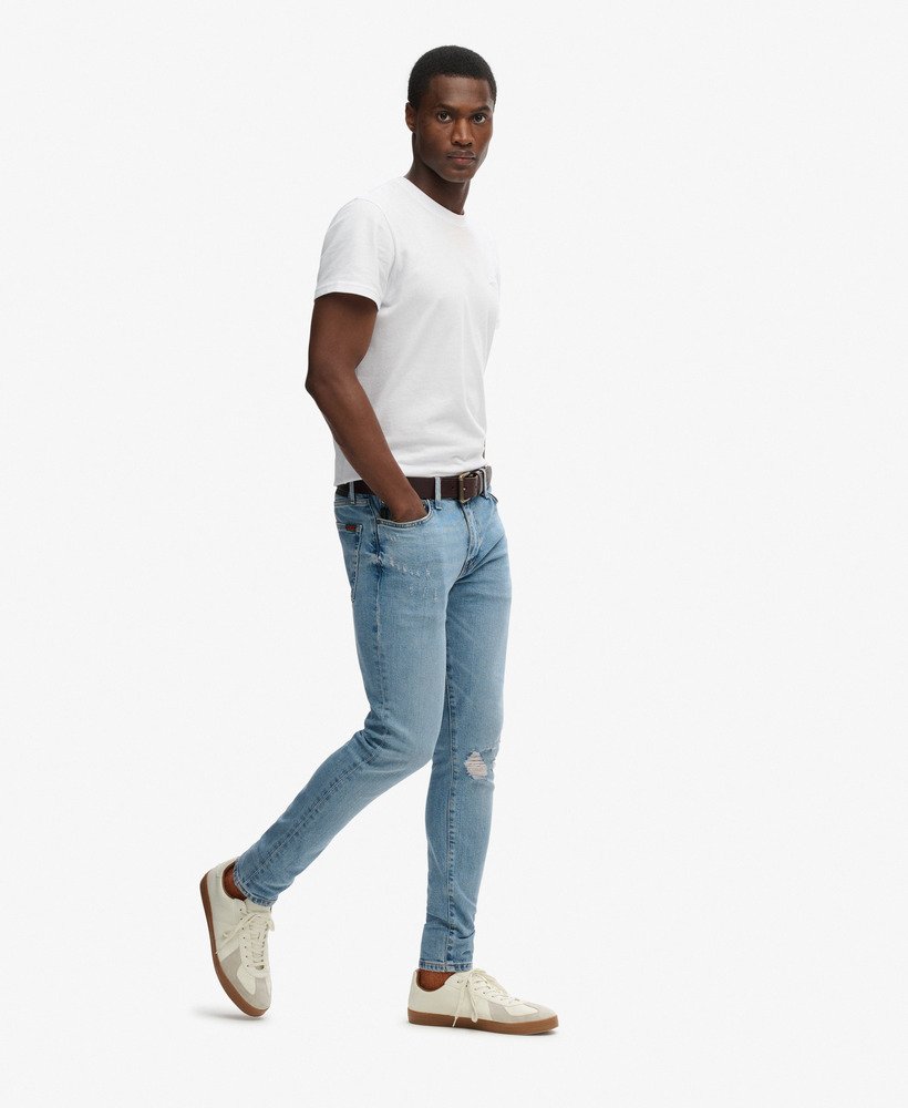 vintage skinny jeans in shotwell blue