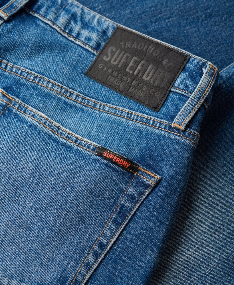 Vintage slim fit jeans van biologisch katoen