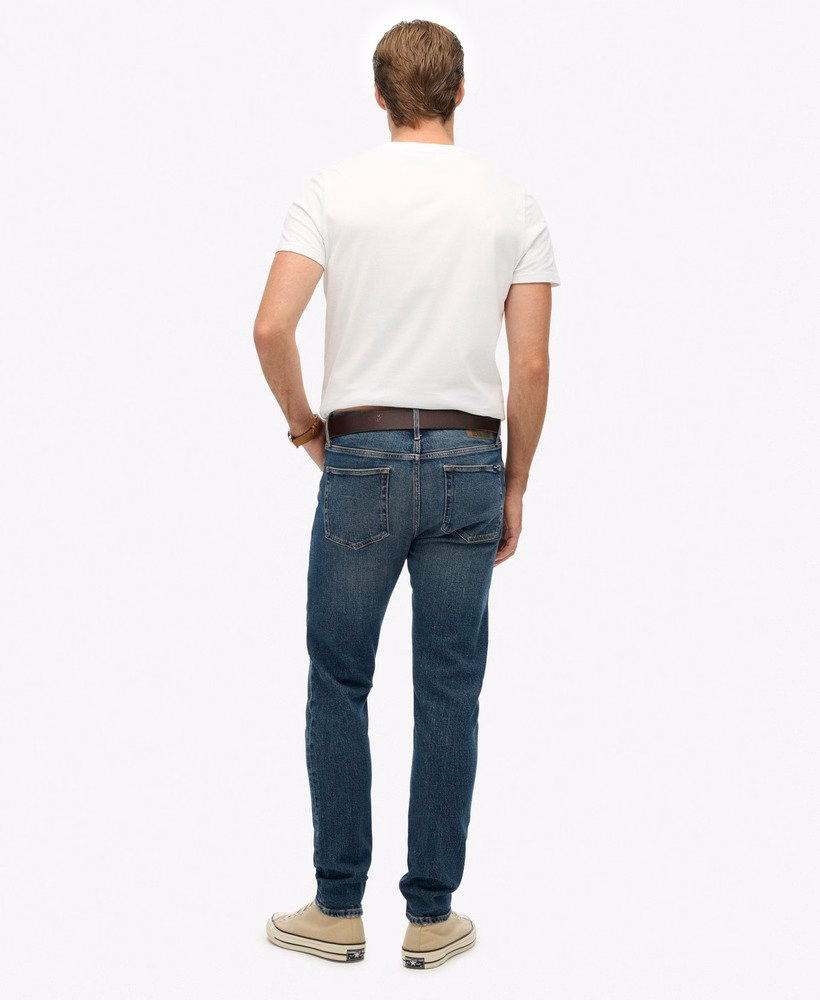 Vintage slim fit jeans van biologisch katoen