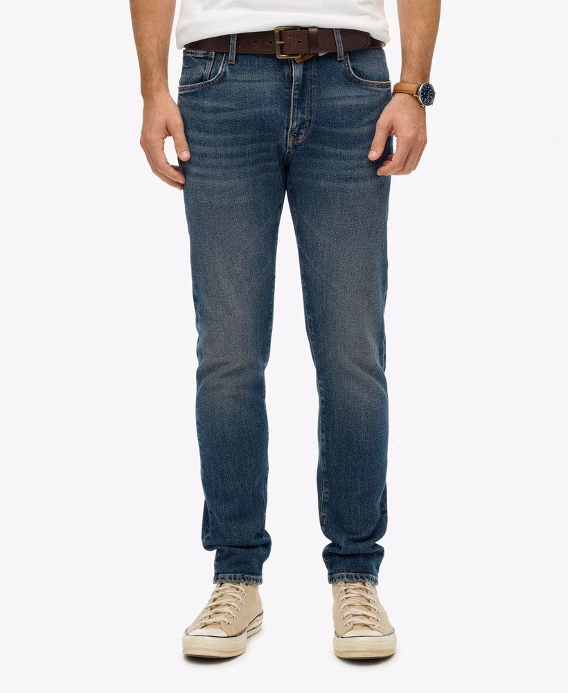 Vintage slim fit jeans van biologisch katoen