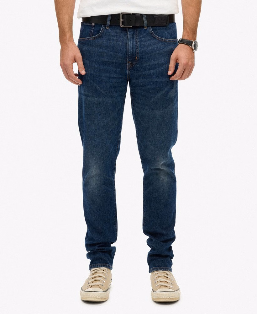 Vintage slim fit rechte jeans van biologisch katoen
