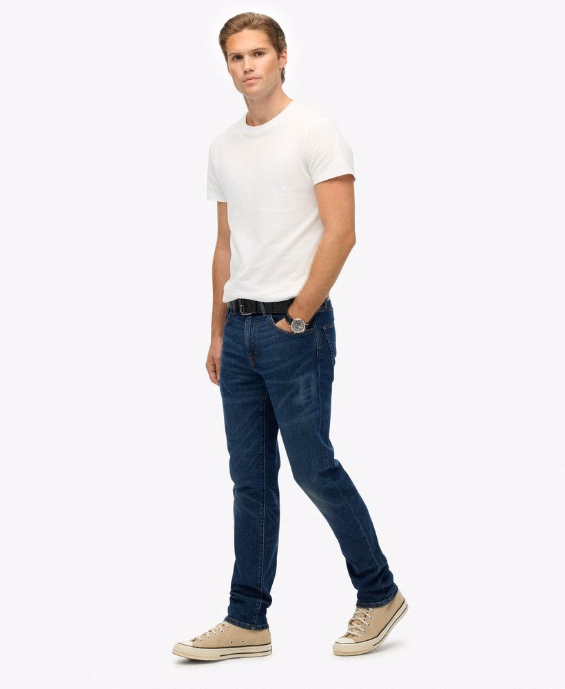 Vintage slim fit rechte jeans van biologisch katoen